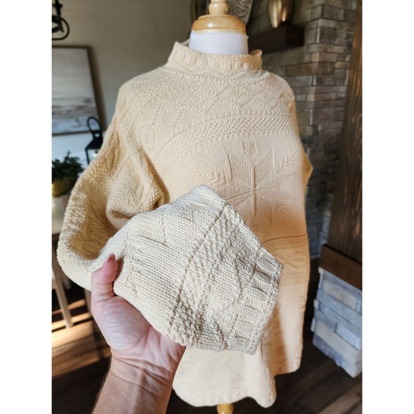 VTG 80s Sweater Exchange Cable Knit  Sweater Dress Medium Cottagecore FLAW - Picture 1 of 11